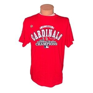 MLB St. Louis Cardinals Shirt Large Red National League Champions Logo 2013